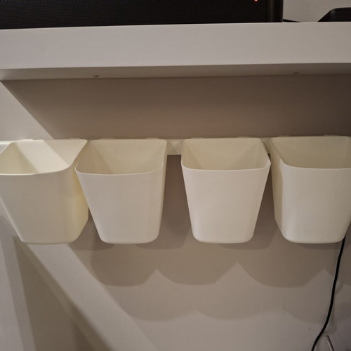 Wall rail with 4 containers like new, 60 cm