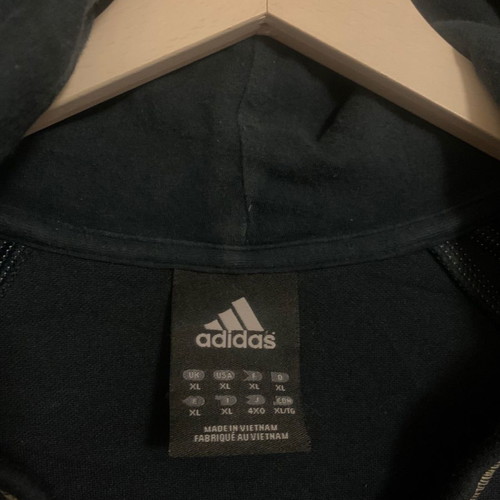 Real Madrid CF adidas hoodie like new, black/gold, size XL