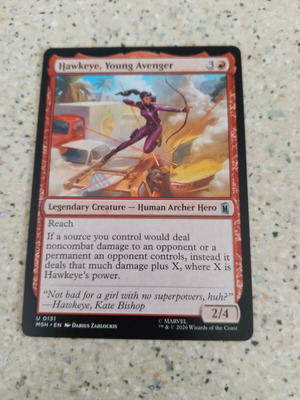 Magic the Gathering Hawkeye, Young Avenger card