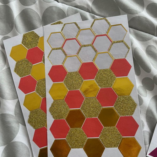 Scrapbooking kit used with stickers and decorative papers