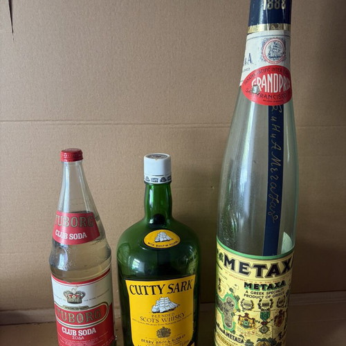 Empty bottles, set of 3