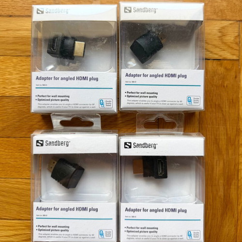 Sandberg HDMI 2.0 angled adapter plug new