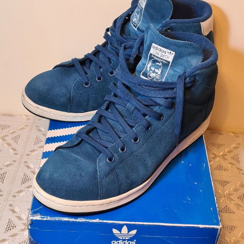 Adidas Stan Smith Winter boots used, blue suede, size 46