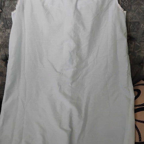 Nightgown size 46, pale blue with lace collar