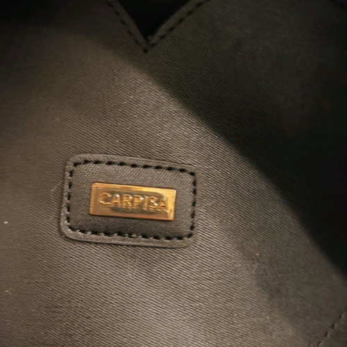 Caprisa shopping bag used, shoulder, black with red heart detail