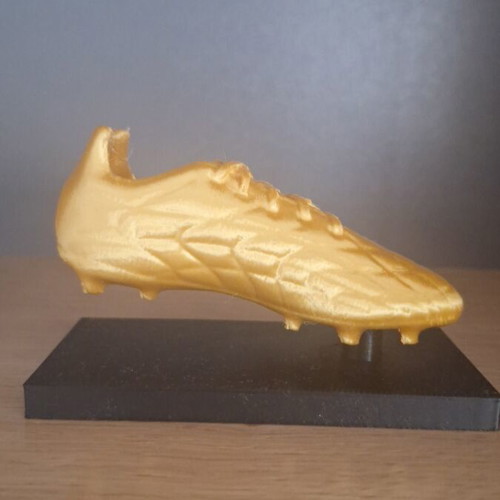 Golden football shoe new decorative trophy