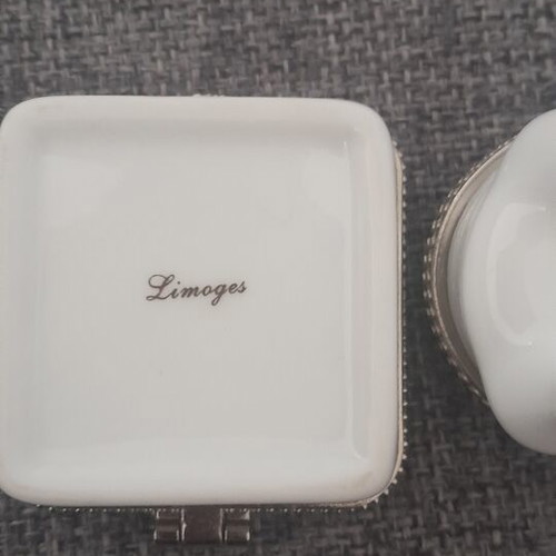 Limoges bomboniere jewelry boxes, 1990s