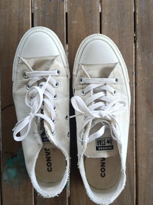 Converse All Stars athletic shoes used, size 39, white and beige