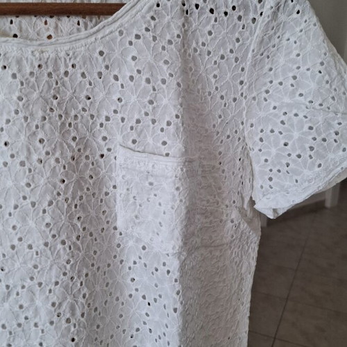Gant short sleeve top used, white, size S