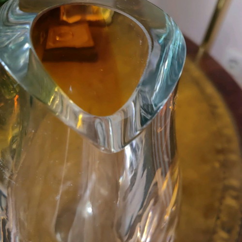 Kosta Boda vase used, crystal, signed by Goran Warff