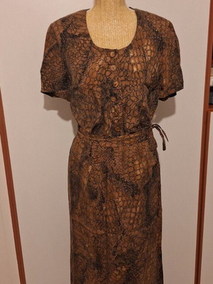Twin Set 2-piece outfit brown/beige like new, viscose fabric