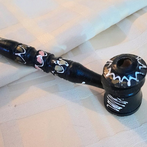Vintage handpainted pipe