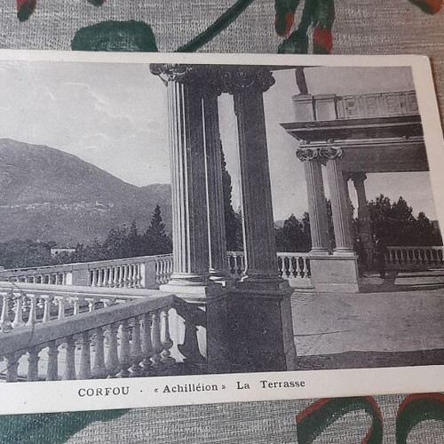 Vintage Achilleion Corfu postcard circa 1910s, like new