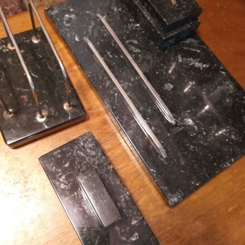 UNIQUE RARE 1950s MARBLE OFFICE SET!
