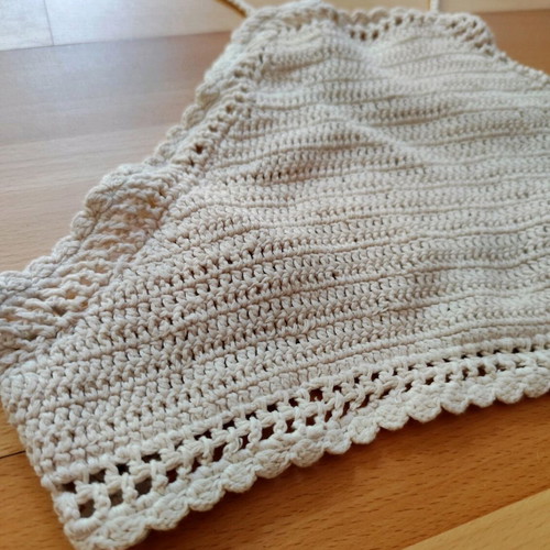 Pull & Bear knitted bikini size S like new, white