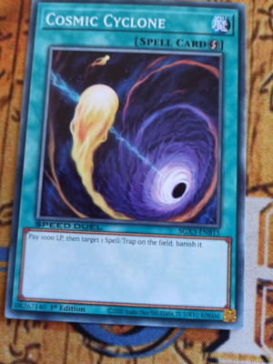 Cosmic Cyclone κάρτα Yu-Gi-Oh! σαν καινούργιο, Speed Duel GX Academy