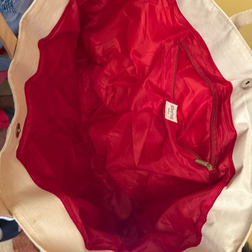 Kerastase shoulder bag like new, large, white and red