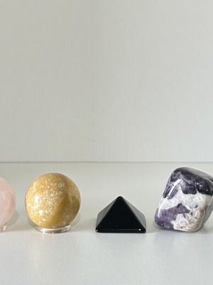 Processed Semi-Precious Stones, pack of 8