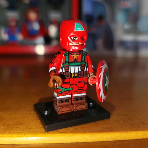 Captain Christmas like new with stand and shield