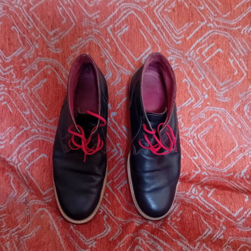 Step Shoes casual leather shoes used, size 46, black and red