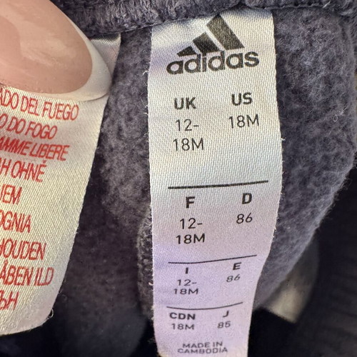 Adidas baby boy track pants used 12-18 months
