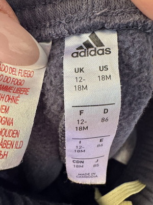 Adidas baby boy track pants used 12-18 months