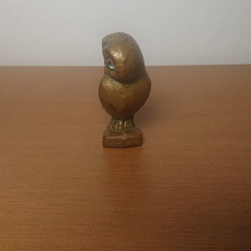 Owl metal figurine like new, table decor