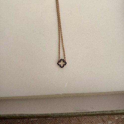 Cross necklace with blue zircon like new