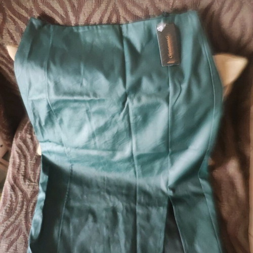 Leather skirt new green XXL 44 16 from Greek manufacturer