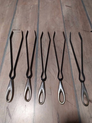 Fireplace tongs used, pack of 5 pieces