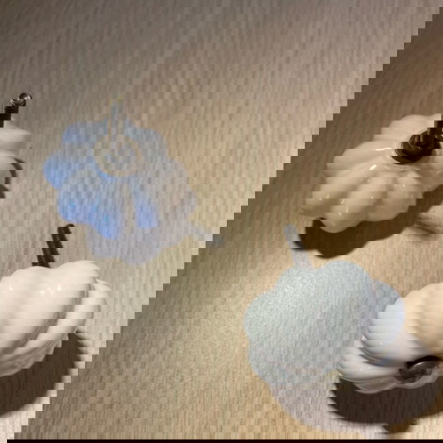 Zara home Ρετρό κεραμικά χερούλια σετ 2 καινούργια με μπρούτζινη λεπτομέρεια