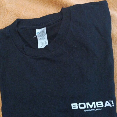 Bomba energy drink T-shirt black, 100% cotton, new, size L