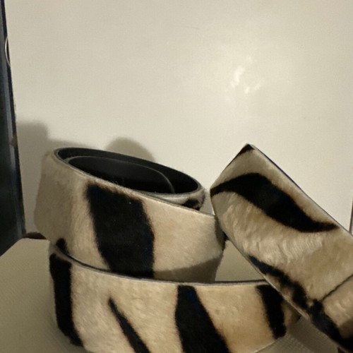Gianfranco Ferre pony skin belt like new, beige and brown