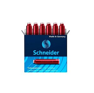 7 πακέτα Αμπούλες πένας μελάνι κόκκινο πακέτο 6 τεμαχίων Schneider 6602
