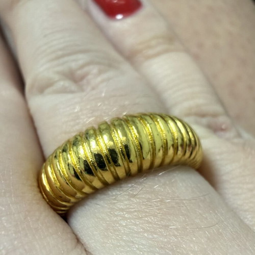 Loisir golden vintage iconic chic ring made of S925 silver, like new