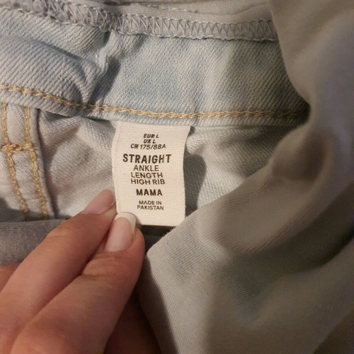H&M Mama maternity jeans large like new, light color