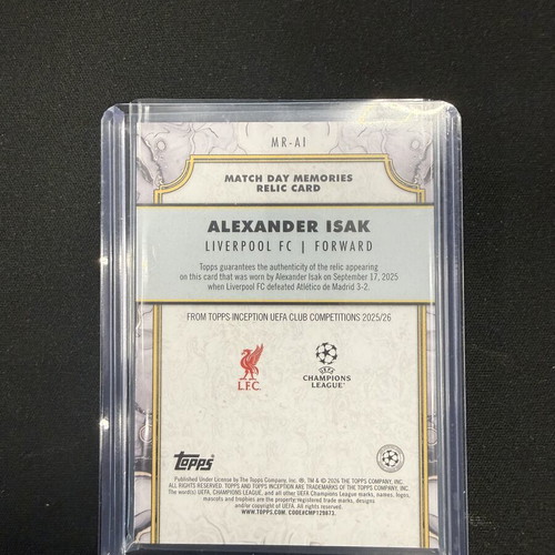 Alexander Isak Patch 4/10 Inception 2025-26 new