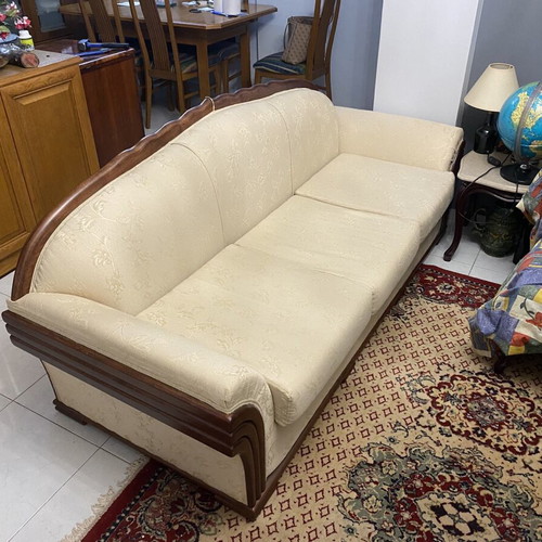 Living room furniture set with triple sofa, double sofa and armchair