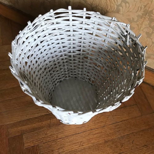 Woven office basket used