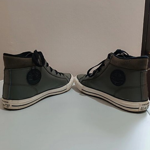 Converse All Star leather sneakers used, gray, size 37