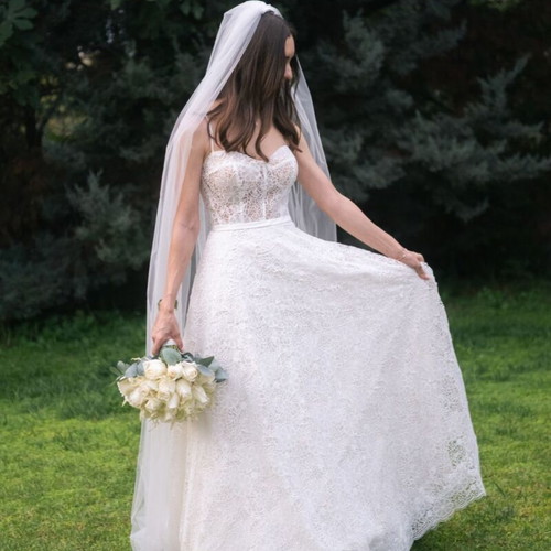 Nicole Milano Pronovias wedding dress like new, white, size XS/S