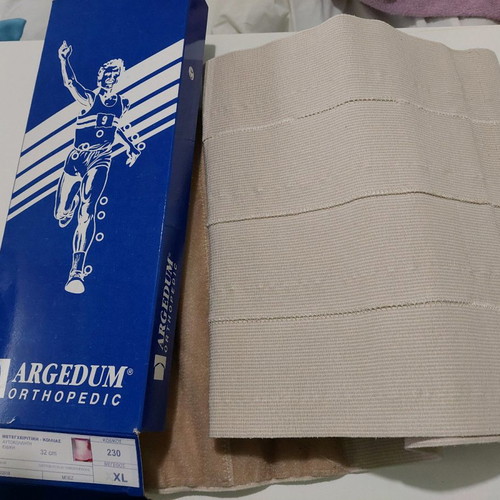 Postoperative abdominal belt self-adhesive, size XL, lightly used, 32 cm width