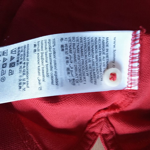 Tommy Hilfiger men's polo shirt L like new, red