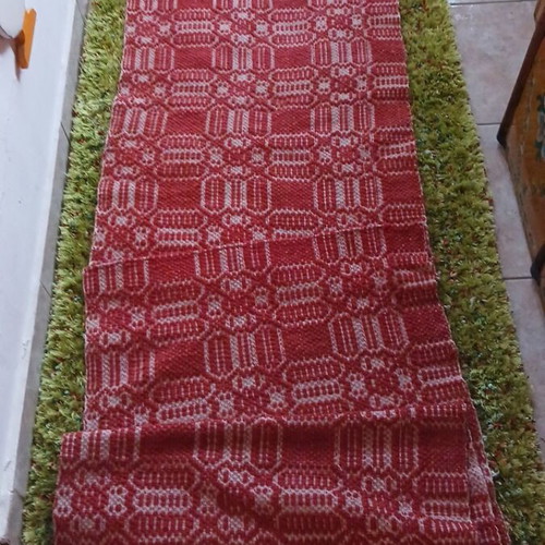 Handwoven rugs used, set of two runners