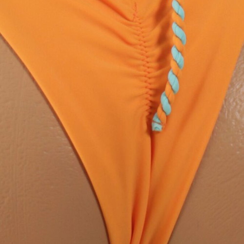 Swirls orange bikini set new, size S