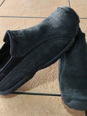 Μοκασίνια Timberland δερμάτινα σαν καινούργια, νούμερο 34, μαύρα