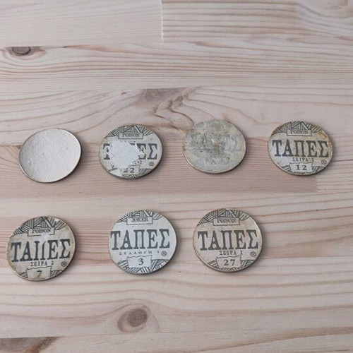 Poison caps used, set of 7 pieces