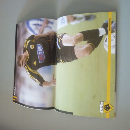 AEK срещу Zenit UEFA Cup използвана програма от мача 29/9/2005