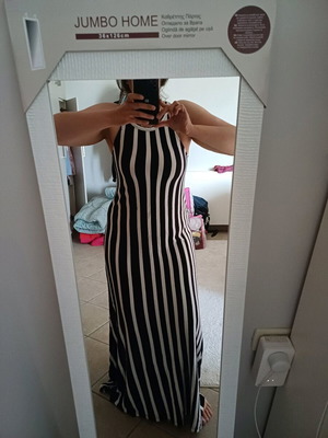 Striped dress new, black and white, casual