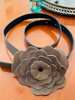 Vintage leather belt genuine new adjustable